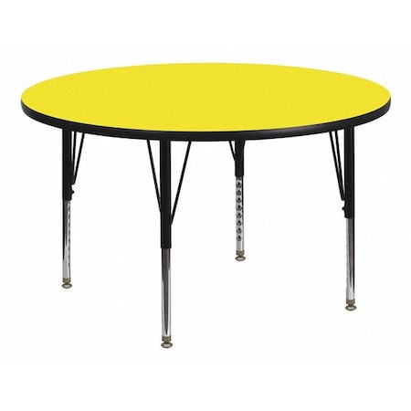 Round Activity Table, Laminate, Yellow MPN:XU-A48-RND-YEL-H-P-GG