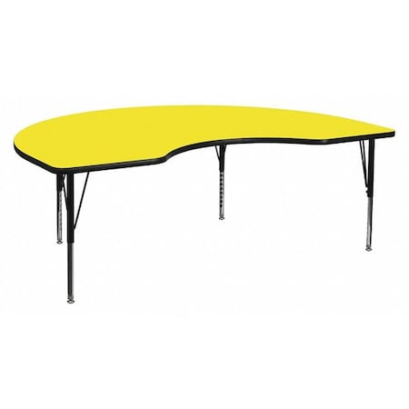 Kidney Activity Table, Laminate, Yellow MPN:XU-A4872-KIDNY-YEL-H-P-GG