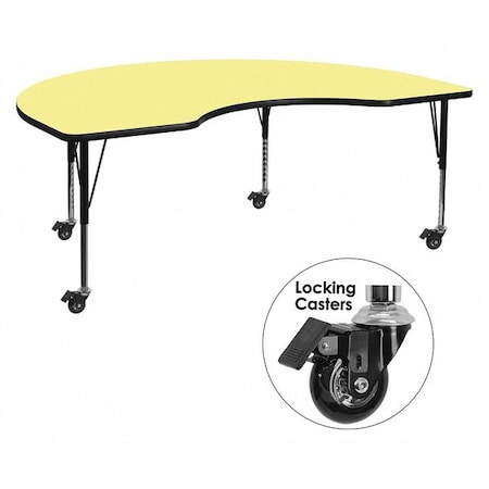 Kidney Activity Table, Laminate, Yellow MPN:XU-A4872-KIDNY-YEL-T-P-CAS-GG