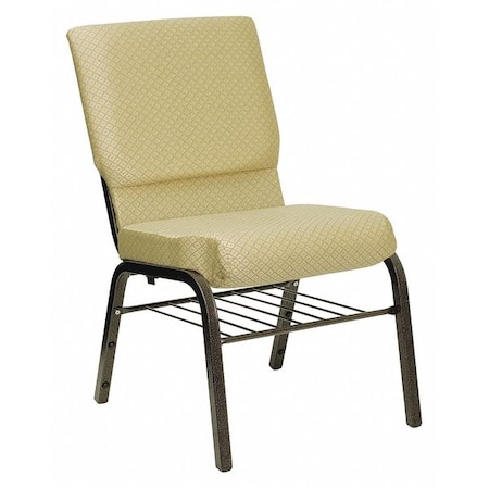 Fabric Church Chair w/Book Rack, Beige MPN:XU-CH-60096-BGE-BAS-GG