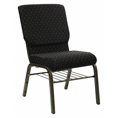 Dot Fabric Church Chair, Black MPN:XU-CH-60096-BK-BAS-GG