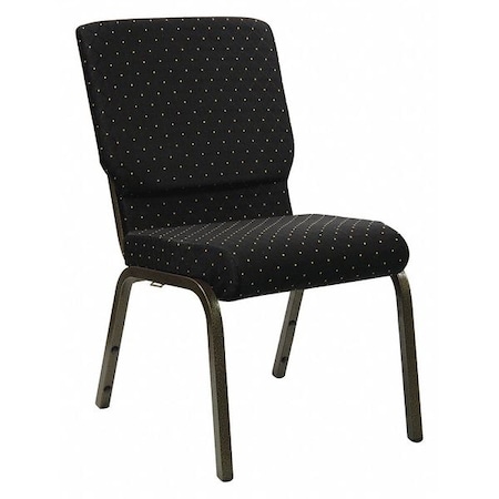Dot Fabric Church Chair, Black MPN:XU-CH-60096-BK-GG