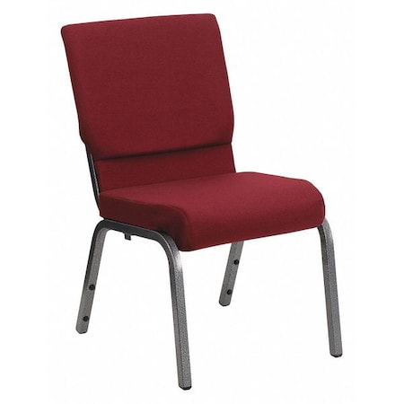 Fabric Church Chair, Silver Frame, Brgundy MPN:XU-CH-60096-BY-SILV-GG