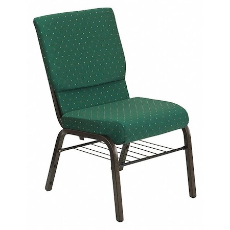 Fabric Church Chair w/Book Rack, Green MPN:XU-CH-60096-GN-BAS-GG