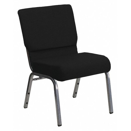 21''W Black Fabric Stacking Church Chair MPN:XU-CH0221-BK-SV-GG
