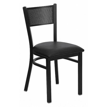 Hercules Restaurant Chair, Black Back, 17-1/4 in W 20
