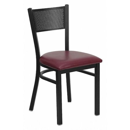 Hercules Restaurant Chair, Black Back, 17-1/4 in W 20
