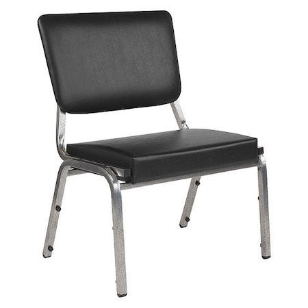 Hercules Medical Waiting Room Chair, Black Back, 26-1/2 in W 23-1/2