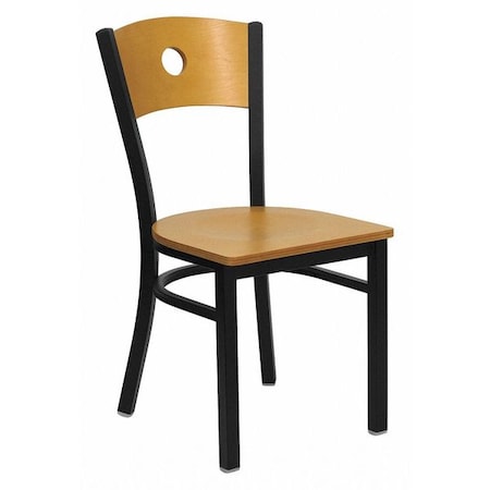 Hercules Restaurant Chair, Wood Back, 16-1/4 in W 21-1/2