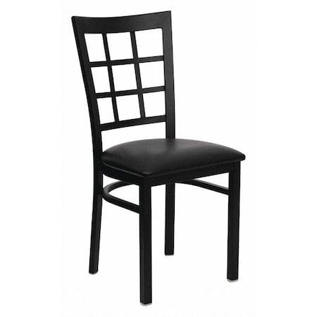 Hercules Restaurant Chair, Black Back, 16-1/2 in W 20