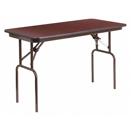 Rectangle Folding Table, Laminate Top, Wood Grain MPN:YT-2448-MEL-WAL-GG