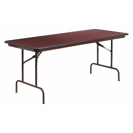 Rectangle Folding Table, Laminate Top, Wood Grain MPN:YT-3072-MEL-WAL-GG