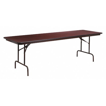 Rectangle Folding Table, Laminate Top, Wood Grain MPN:YT-3096-HIGH-WAL-GG