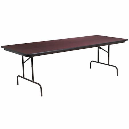 Rectangle Folding Table, Laminate Top, Wood Grain MPN:YT-3696-MEL-WAL-GG