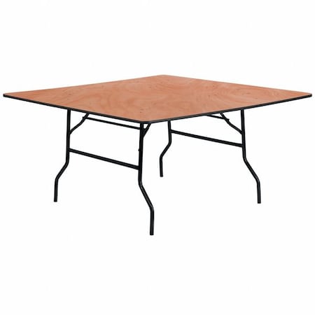 Square Folding Table, Wood Top, Wood Grain MPN:YT-WFFT60-SQ-GG