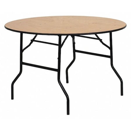 Round Folding Table, Wood Top, Wood Grain MPN:YT-WRFT48-TBL-GG