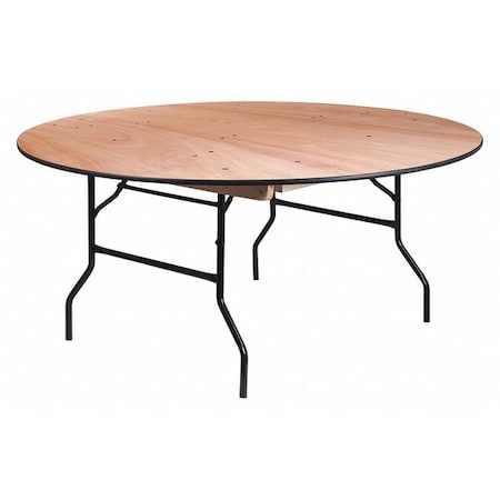 Round Folding Table, Wood Top, Wood Grain MPN:YT-WRFT66-TBL-GG