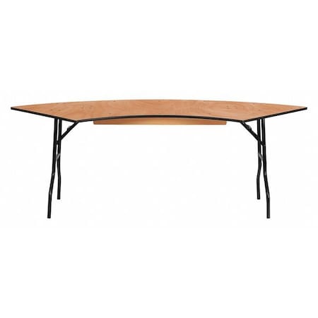 Serpentine Serpentine Wood Table, 7.25 ft. x 2.5 ft., Wood Top, Wood Grain MPN:YT-WSFT60-30-SP-GG
