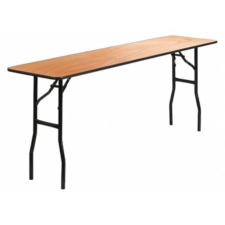 Rectangle Training Table, Wood Top, Wood Grain MPN:YT-WTFT18X72-TBL-GG