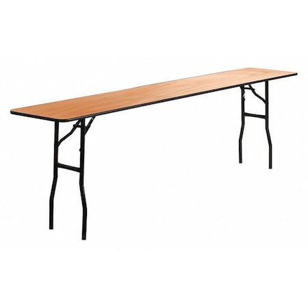 Rectangle Training Table, Wood Top, Wood Grain MPN:YT-WTFT18X96-TBL-GG
