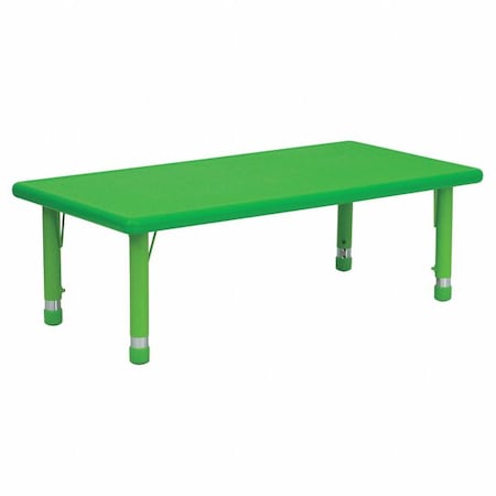 Rectangle Activity Table, Plastic, Steel, Green MPN:YU-YCX-001-2-RECT-TBL-GREEN-GG