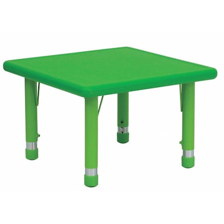 Square Activity Table, Plastic, Steel, Green MPN:YU-YCX-002-2-SQR-TBL-GREEN-GG