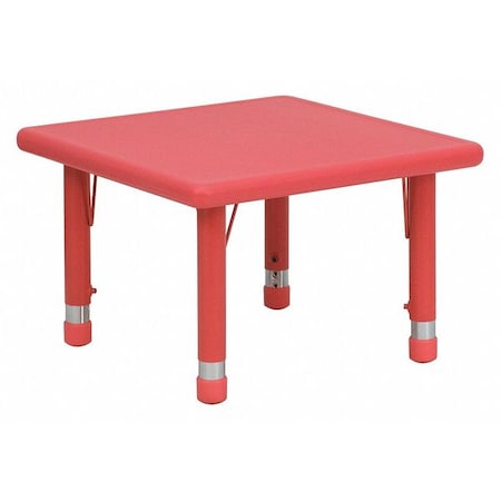 Square Activity Table, Plastic, Steel, Red MPN:YU-YCX-002-2-SQR-TBL-RED-GG