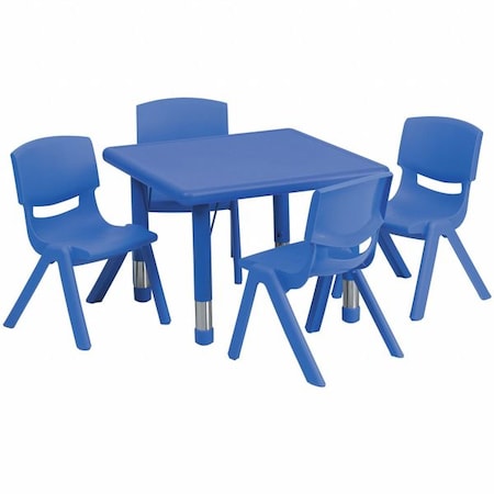 Square Activity Table, Plastic, Steel, Blue MPN:YU-YCX-0023-2-SQR-TBL-BLUE-E-GG