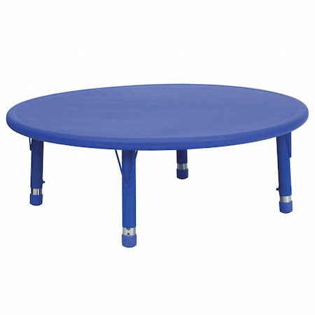 Round Activity Table, Plastic, Steel, Blue MPN:YU-YCX-005-2-ROUND-TBL-BLUE-GG