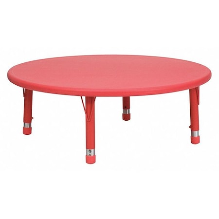 Round Activity Table, Plastic, Steel, Red MPN:YU-YCX-005-2-ROUND-TBL-RED-GG