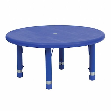 Round Activity Table, Plastic, Steel, Blue MPN:YU-YCX-007-2-ROUND-TBL-BLUE-GG