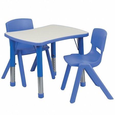 Rectangle Activity Table, Plastic, Steel, Grey MPN:YU-YCY-098-0032-RECT-TBL-BLUE-GG