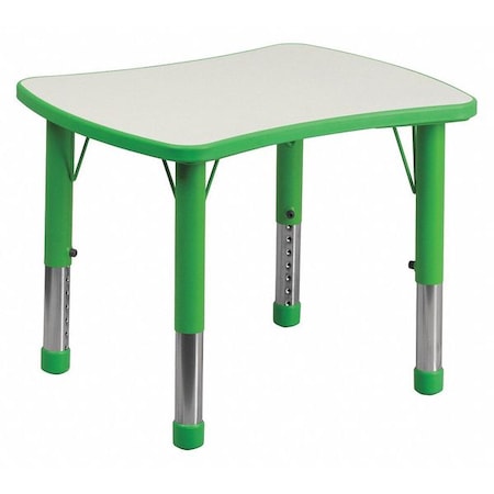 Rectangle Preschool Table, Green, 21-7/8