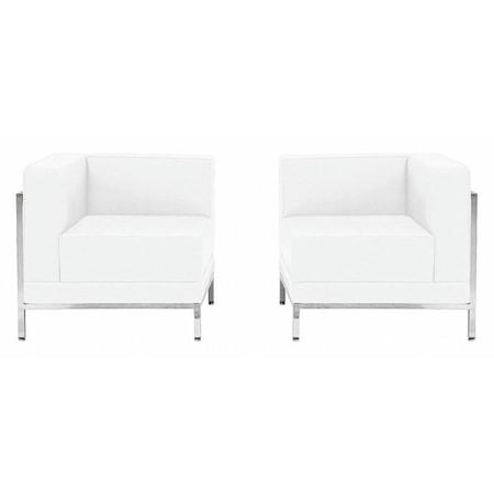 Hercules Imagination Two Piece Corner Chair Set, Melrose White Seat, White Back, 28-1/2 in W Track MPN:ZB-IMAG-SET10-WH-GG