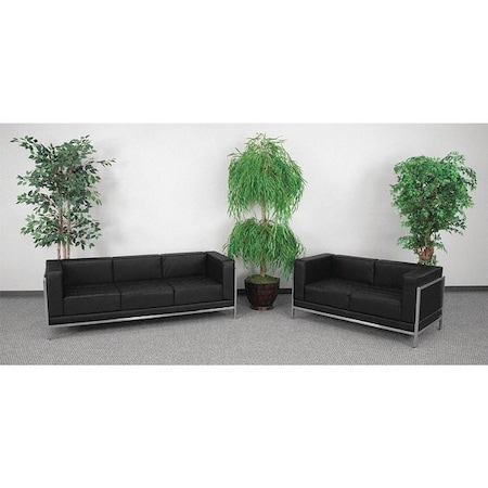 Hercules Imagination Sofa and Loveseat Set, Black Seat, 79 W 28-3/4