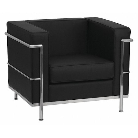 Hercules Regal Chair, Black Back, 35 in W 28-1/2