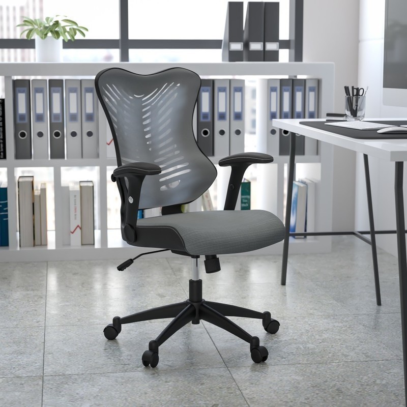 Flash Furniture Designer Ergonomic Mesh High-Back Swivel Chair, Gray/Black MPN:BL-ZP-806-GY-GG