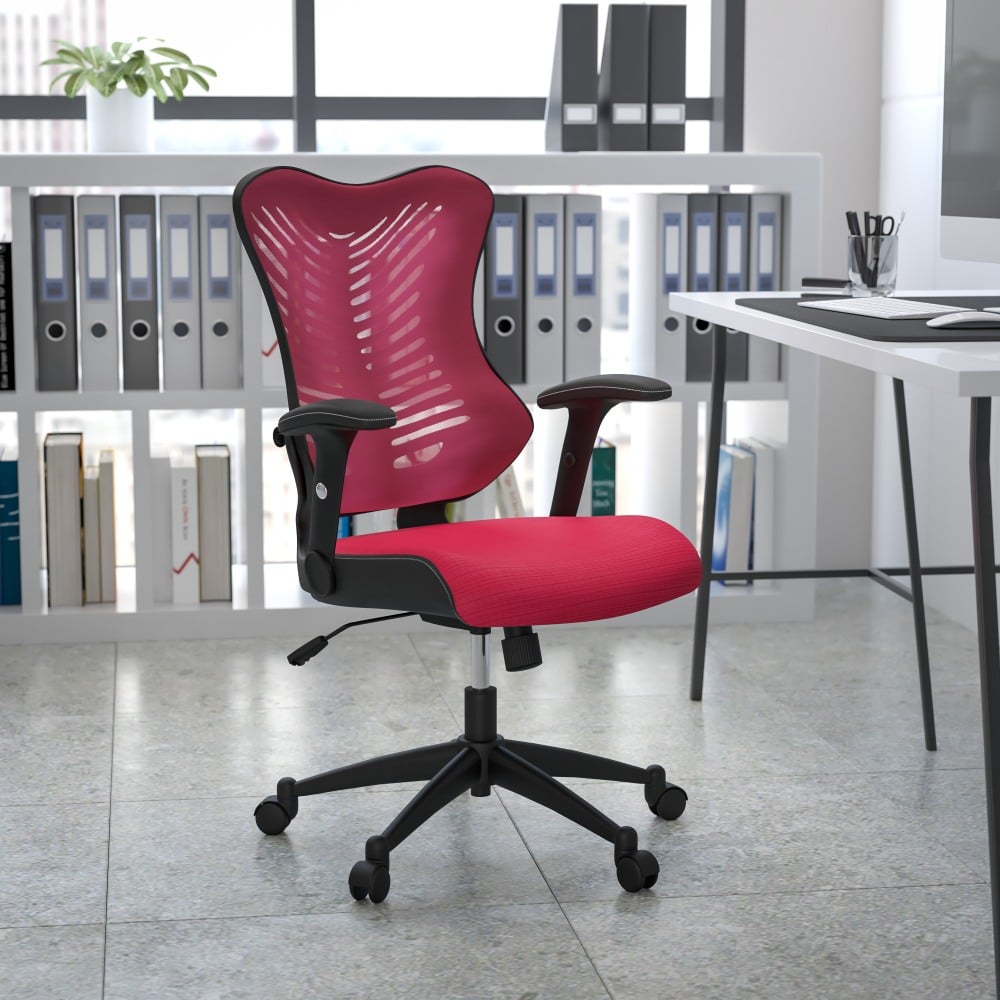 Flash Furniture Mesh High-Back Executive Office Chair, Burgundy/Black MPN:BLZP806BY