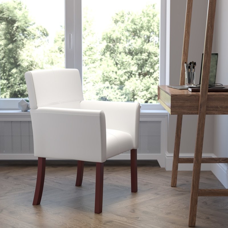 Flash Furniture Leathersoft Side/Reception Chairs, White MPN:BT-353-WH-GG