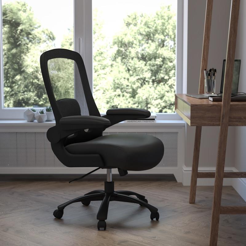 Flash Furniture Hercules Big And Tall High-Back Ergonomic Office Chair, Black MPN:BT20180LEA
