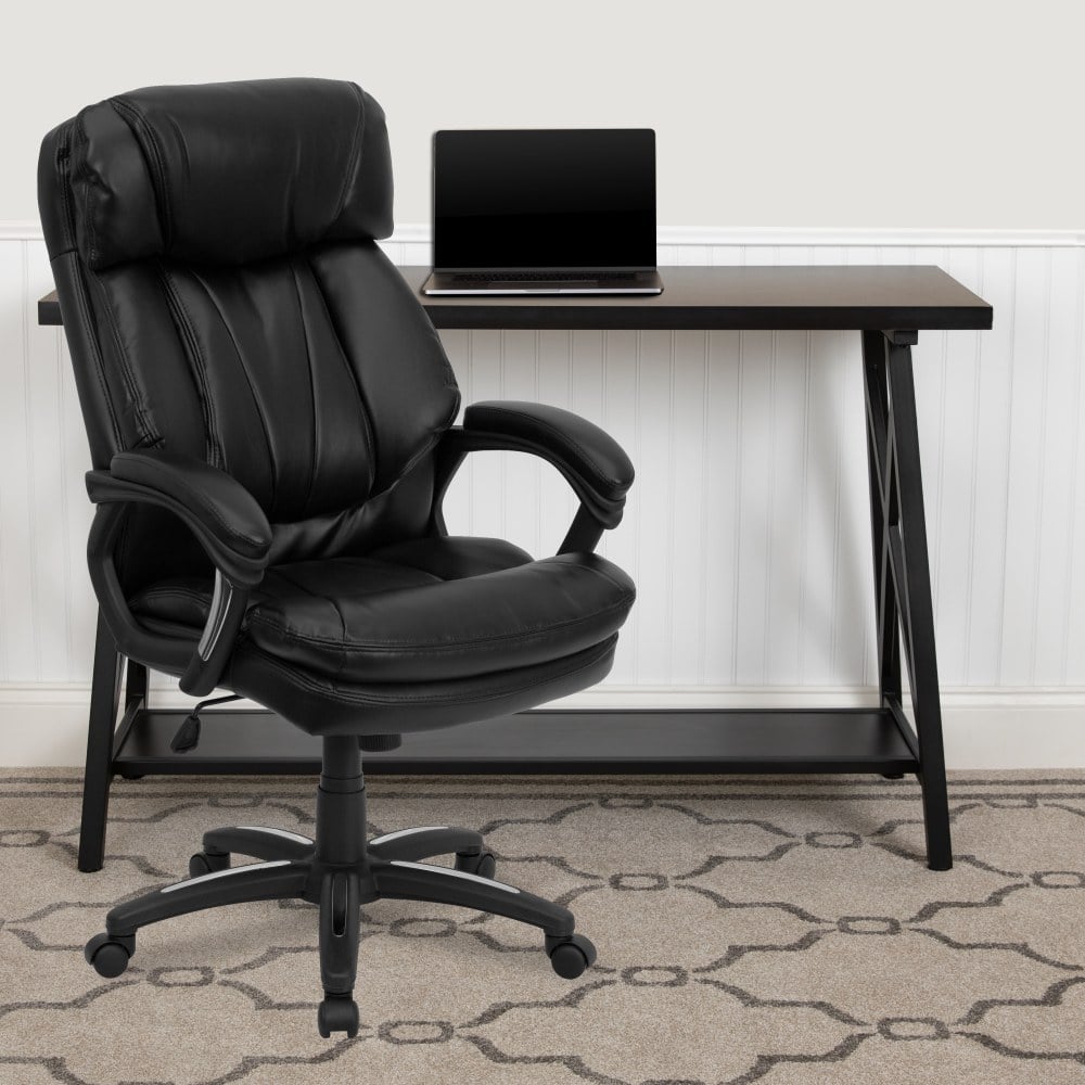 Flash Furniture Ergonomic LeatherSoft High-Back Executive Office Chair, Black, GO1097BKLEA MPN:GO1097BKLEA