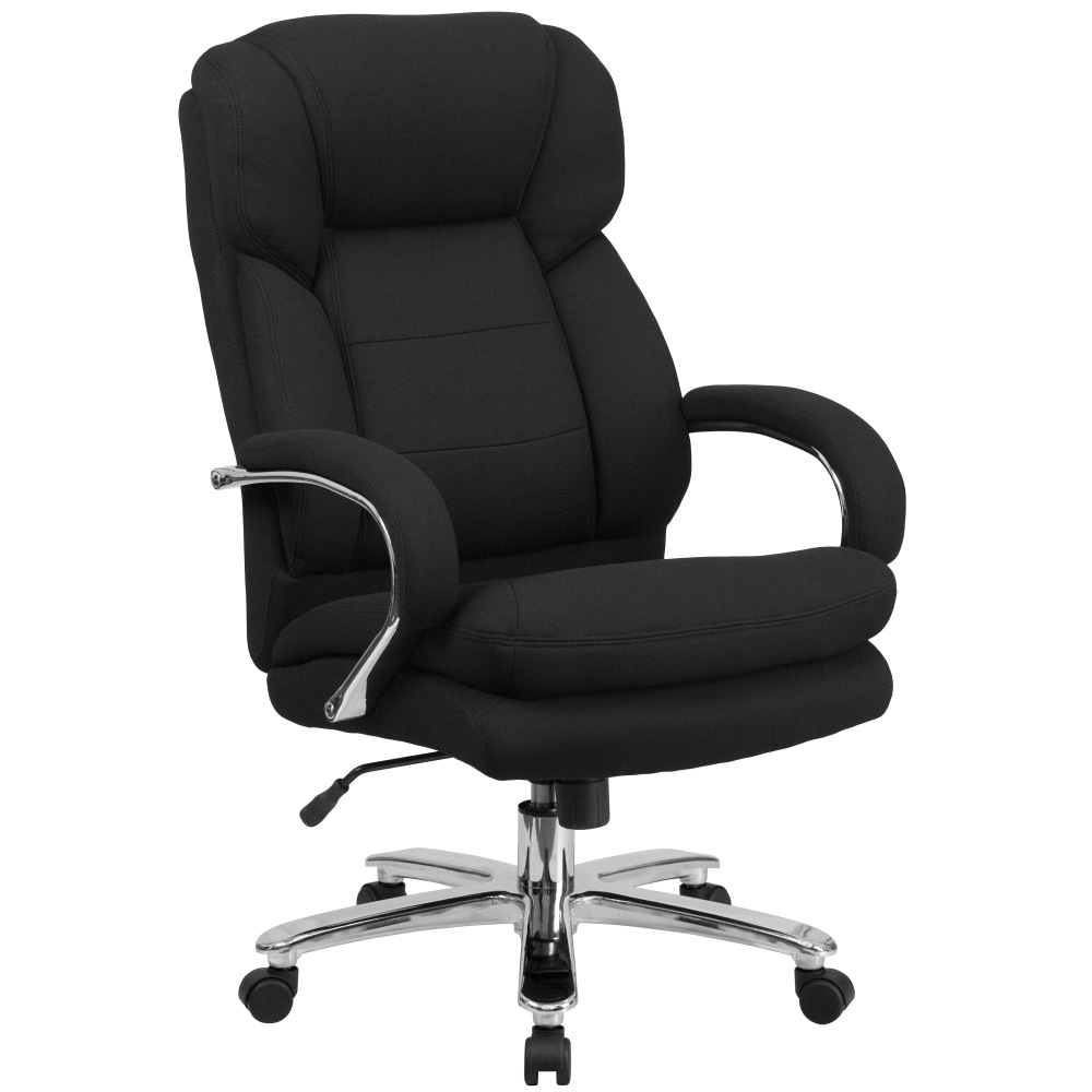 Flash Furniture Hercules 24-7 Intensive Use Big And Tall Office Chair With Loop Arms, Black Ergonomic Fabric/Gray MPN:GO2078