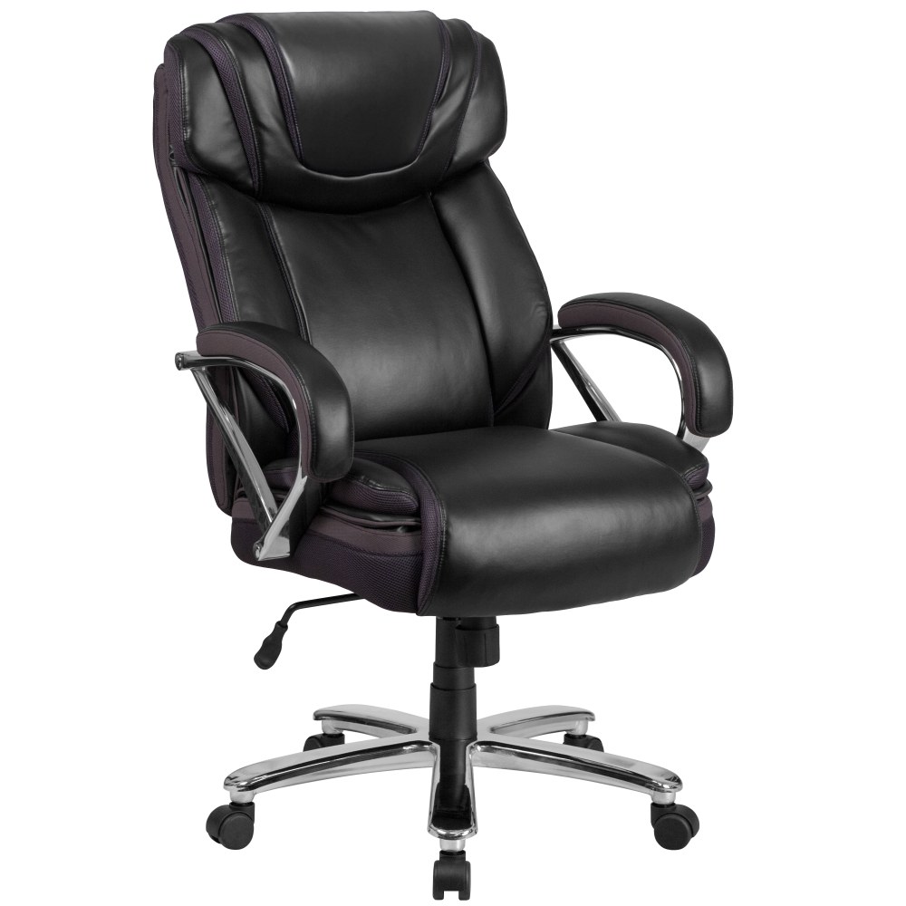 Flash Furniture Hercules LeatherSoft Faux Leather High-Back Big & Tall Ergonomic Office Chair, Black/Gray MPN:GO2092M1BK