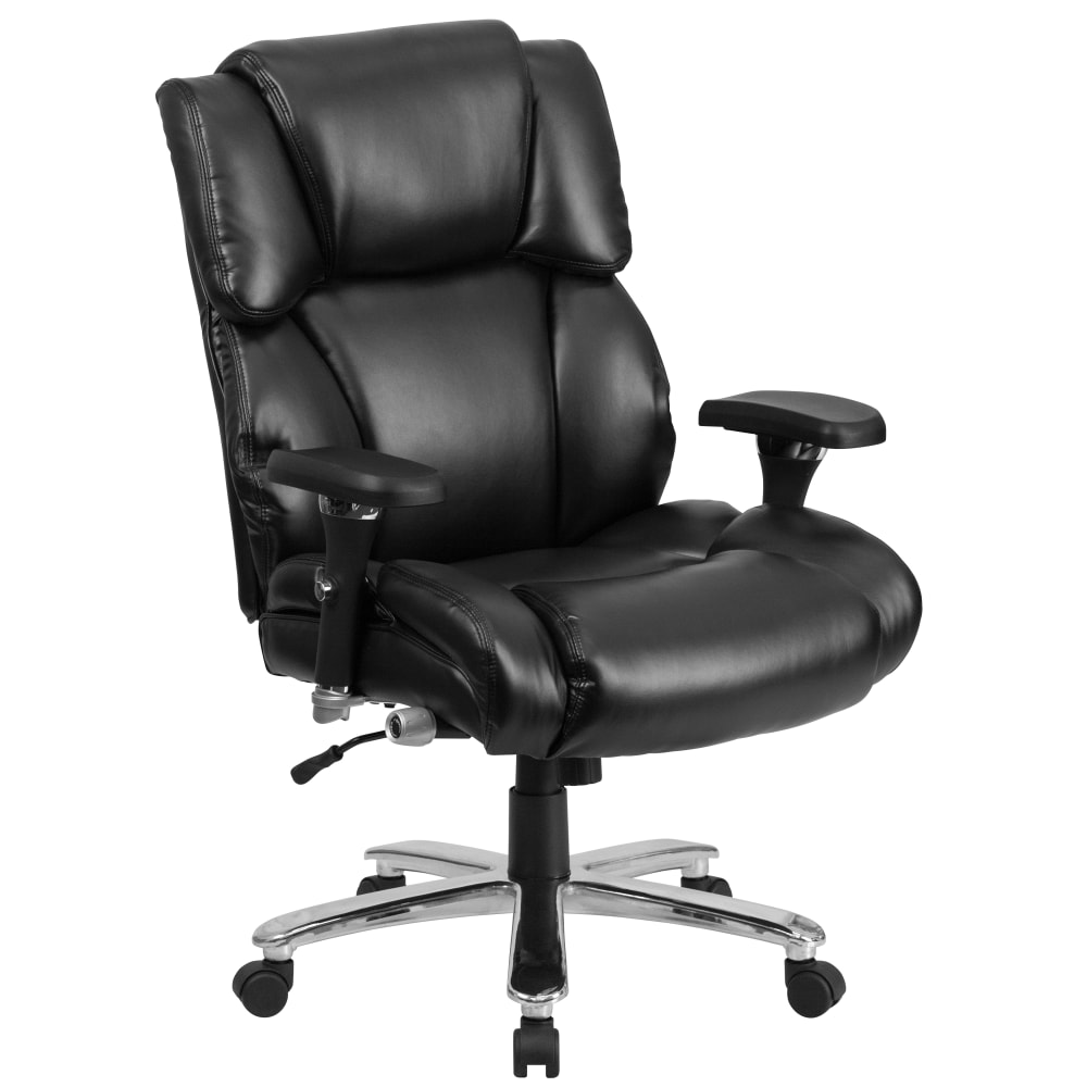 Flash Furniture Hercules 24-7 Intensive Use Big And Tall Office Chair With Lumbar Knob, Tufted Headrest And Back, Black/Gray MPN:GO2149LEA