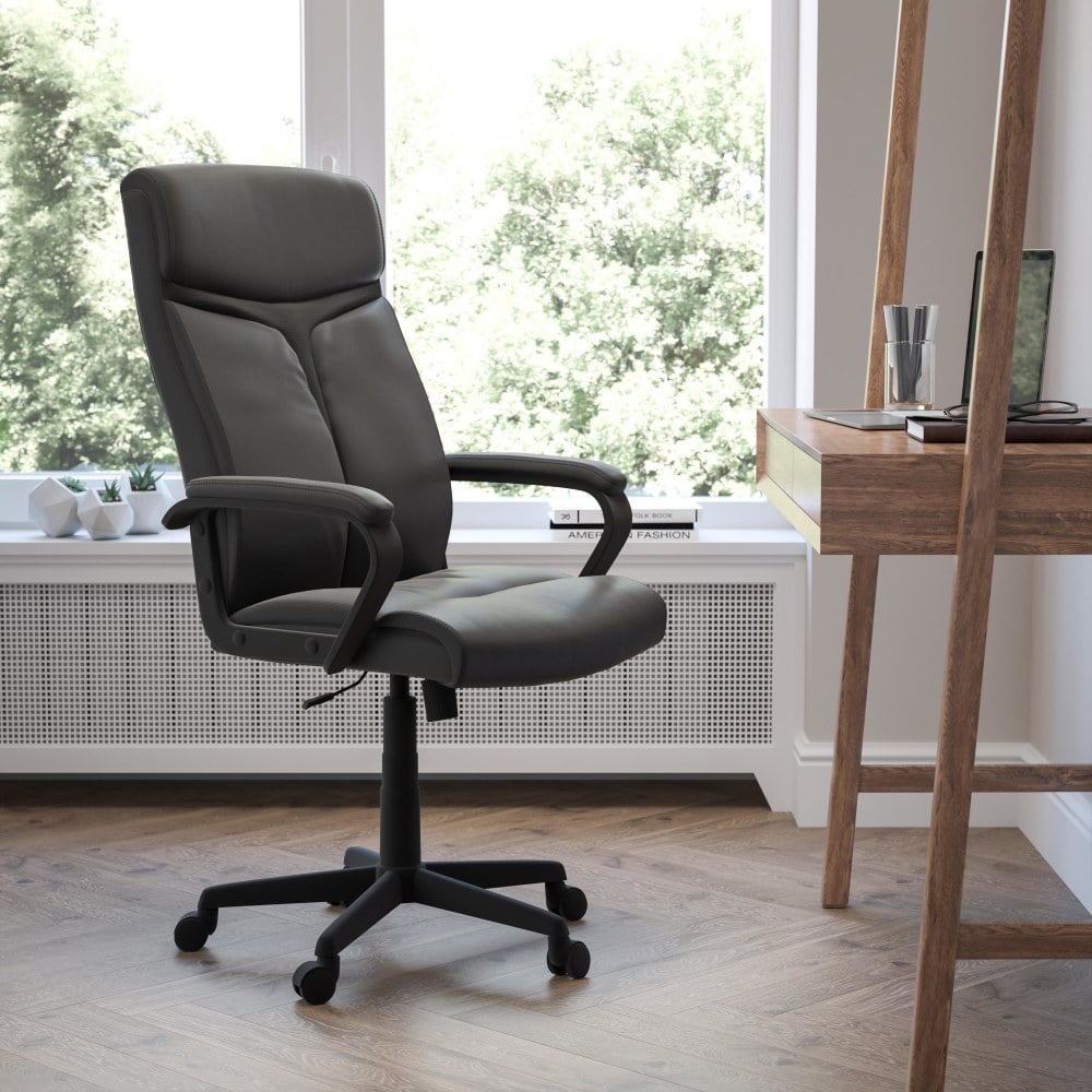 Flash Furniture LeatherSoft High-Back Executive Office Chair, Black, GO21961 MPN:GO21961