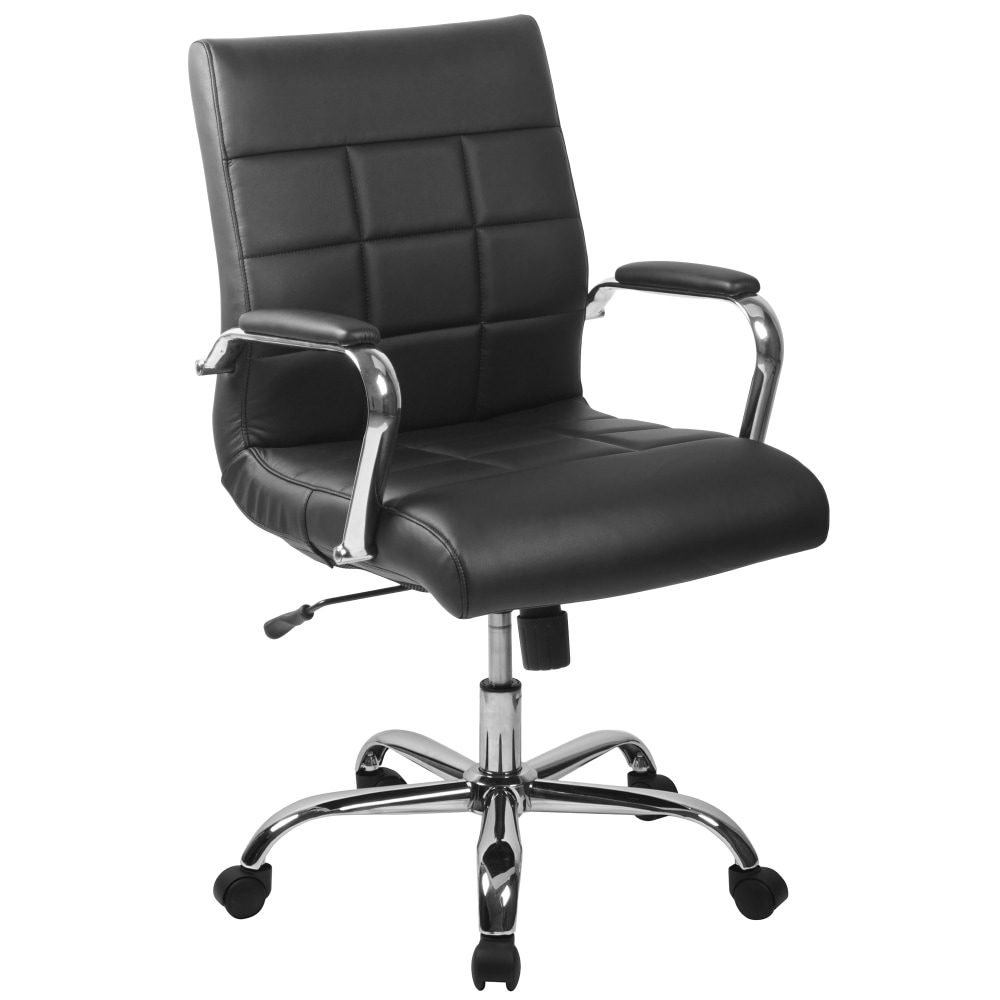 Flash Furniture Vinyl Mid-Back Executive Office Chair, Black MPN:GO2240BK