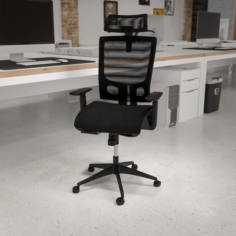 Flash Furniture Layla Ergonomic Mesh High-Back Office Chair, Black MPN:H28091KYBK