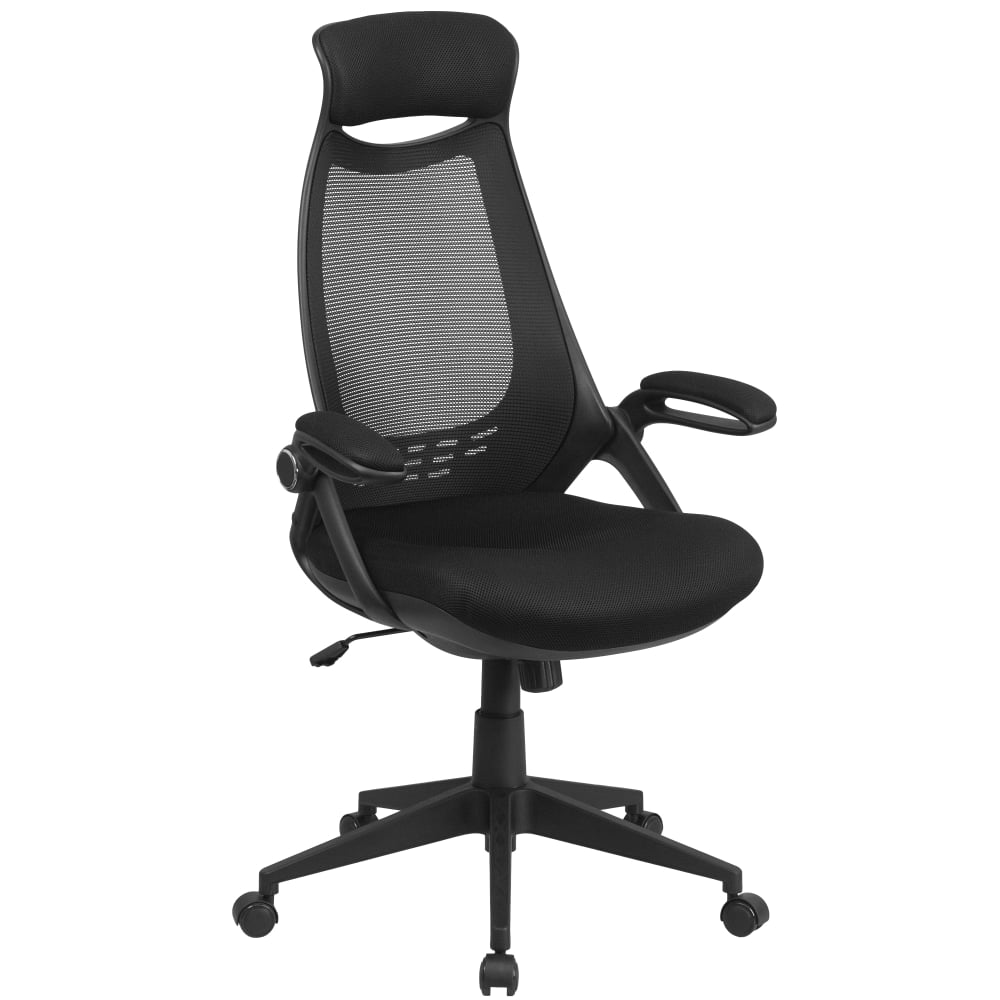 Flash Furniture Mesh High-Back Swivel Chair, Black MPN:HL-0018-GG