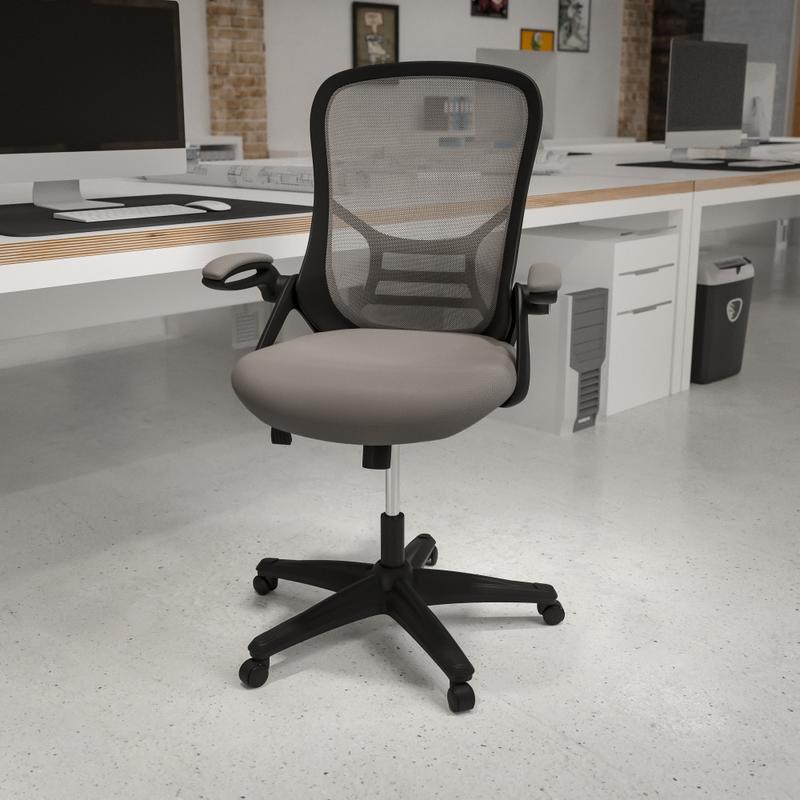 Flash Furniture Ergonomic Mesh High-Back Office Chair, Light Gray MPN:HL00161BKGY