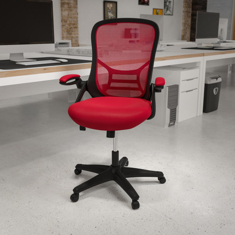 Flash Furniture Ergonomic Mesh High-Back Office Chair, Red MPN:HL00161BKRED